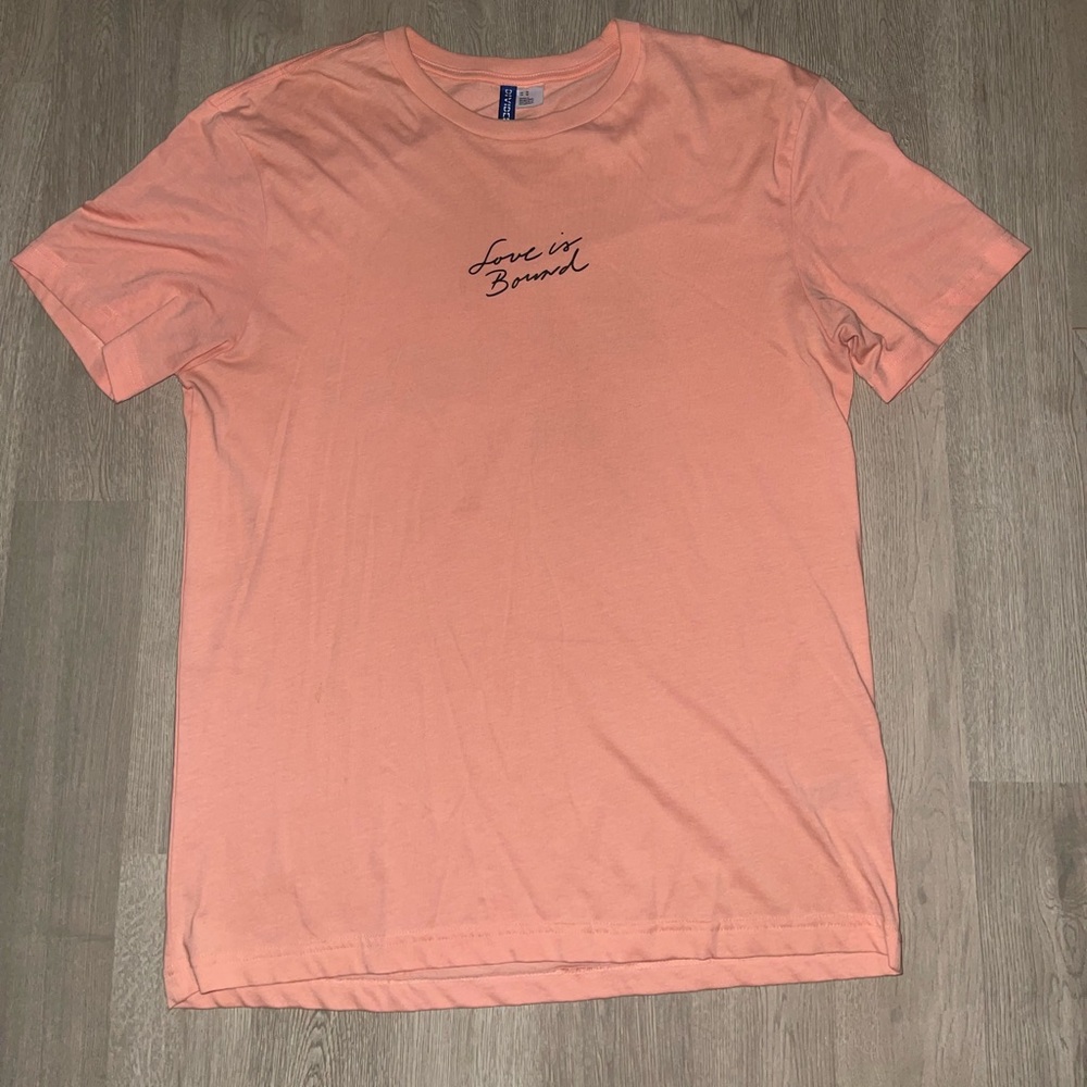 Divided Peach Graphic Tee